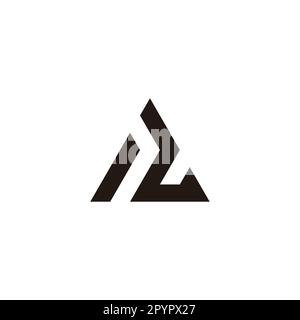Letter Nd dN N d triangle geometric symbol simple logo vector Stock Vector