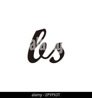 Letter bs connect geometric symbol simple logo vector Stock Vector