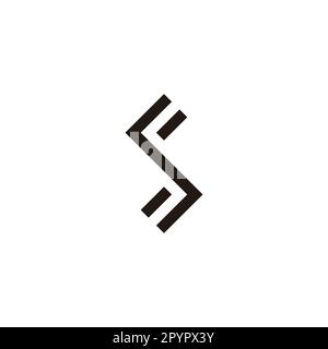 Letter SF stripe geometric symbol simple logo vector Stock Vector