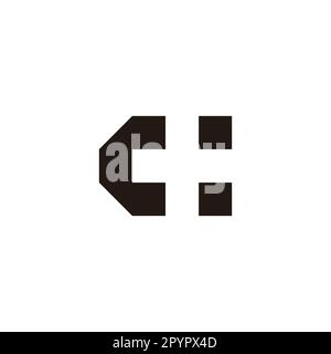 Letter c plus, squares geometric symbol simple logo vector Stock Vector