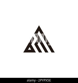 Letter bM triangle, building geometric symbol simple logo vector Stock Vector