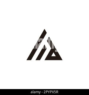 Letter hd triangle, building geometric symbol simple logo vector Stock Vector