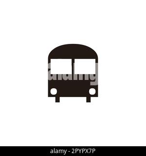 Bus symbol, geometric symbol simple logo vector Stock Vector