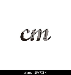 Letter cm connect geometric symbol simple logo vector Stock Vector