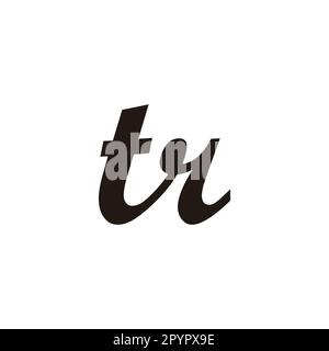 Letter tr connect geometric symbol simple logo vector Stock Vector