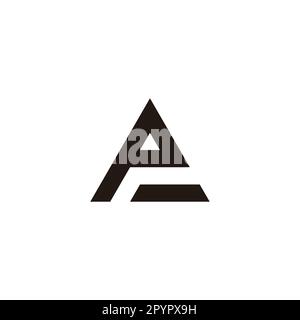 Letter pe ep p e triangle geometric symbol simple logo vector Stock Vector