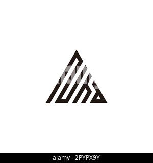 Letter N, h and d triangle, building geometric symbol simple logo vector Stock Vector
