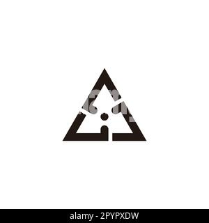 Triangle, pill, rounded geometric symbol simple logo vector Stock Vector