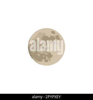 Moon, illustration geometric symbol simple vector Stock Vector