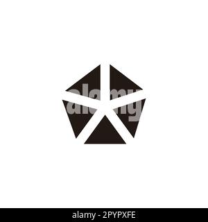 Triangles. polygon geometric symbol simple logo vector Stock Vector