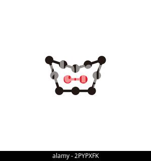 Cart, molecules geometric symbol simple logo vector Stock Vector