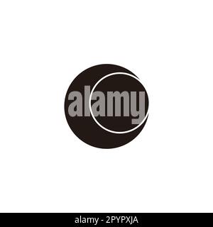 Letter C moon, geometric symbol simple logo vector Stock Vector