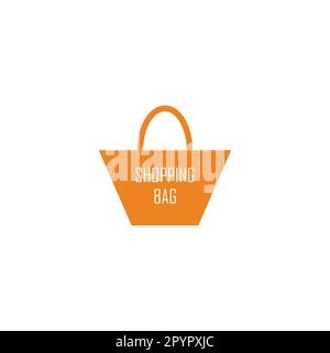 Shopping bag, geometric symbol super simple logo vector Stock Vector