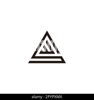 Letter w in S triangle geometric symbol simple logo vector Stock Vector