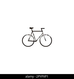 Bicycle, line illustration geometric symbol simple logo vector Stock Vector