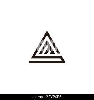 Letter m in s, triangle geometric symbol simple logo vector Stock Vector