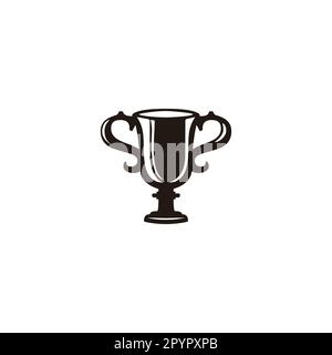 Trophy, illustration geometric symbol simple logo vector Stock Vector