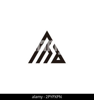 Letter Md triangle, building geometric symbol simple logo vector Stock Vector