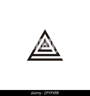 Letter e in e, triangle geometric symbol simple logo vector Stock Vector