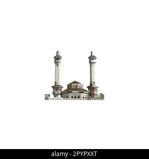 Mosque, illustration geometric symbol simple logo vector Stock Vector