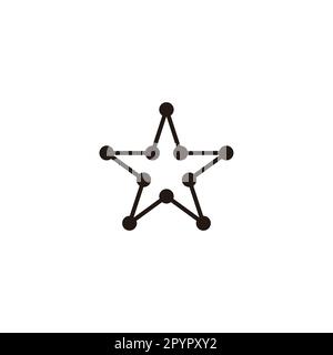 Star, molecules geometric symbol simple logo vector Stock Vector