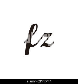Letter fz connect geometric symbol simple logo vector Stock Vector