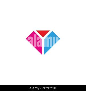 Diamonds geometric symbol simple logo vector Stock Vector