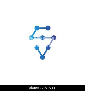Letter S diamond, molecules geometric symbol simple logo vector Stock Vector