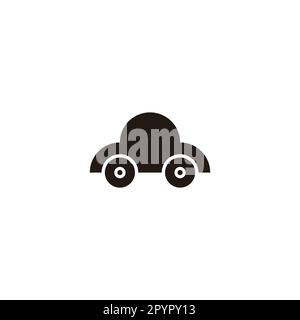 Car illustration, geometric symbol super simple logo vector Stock Vector