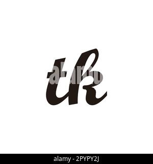 Letter tk connect geometric symbol simple logo vector Stock Vector