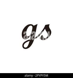 Letter gs connect geometric symbol simple logo vector Stock Vector
