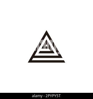 Letter g in e triangle geometric symbol simple logo vector Stock Vector