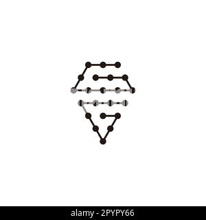 Letter GG diamond, molecules geometric symbol simple logo vector Stock Vector