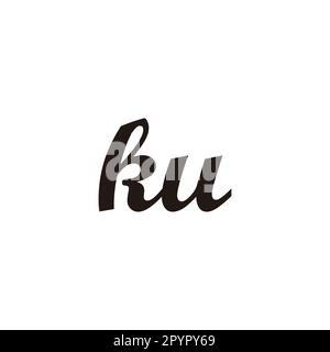 Letter ku connect geometric symbol simple logo vector Stock Vector
