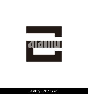 Letter aG Ga a G square, stripe geometric symbol simple logo vector Stock Vector
