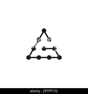 Letter G molecules, triangle geometric symbol simple logo vector Stock Vector