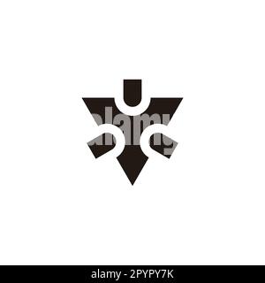 Letter Y bullets geometric symbol simple logo vector Stock Vector