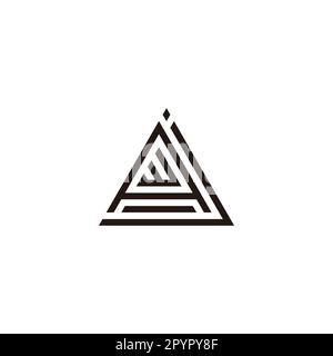 Letter j, A and w triangle geometric symbol simple logo vector Stock Vector