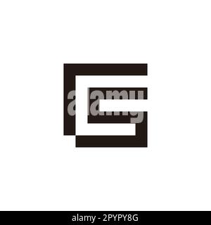 Letter rS square, unique geometric symbol simple logo vector Stock Vector