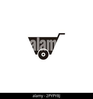 Cart geometric symbol simple logo vector Stock Vector