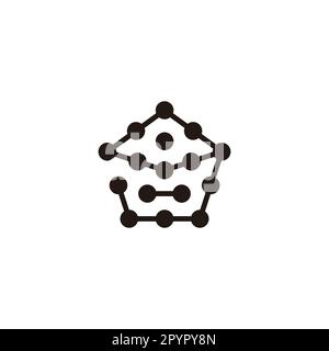 Letter g polygon, molecules geometric symbol simple logo vector Stock Vector