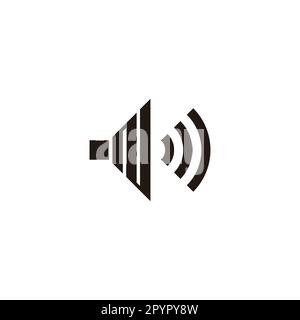 Letter N sound, wave geometric symbol simple logo vector Stock Vector