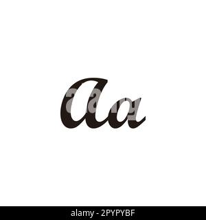 Letter aa connect geometric symbol simple logo vector Stock Vector