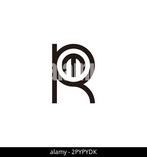 Letter m in R, circle geometric symbol simple logo vector Stock Vector