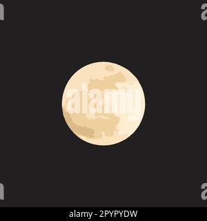 Moon, illustration geometric symbol simple logo vector Stock Vector
