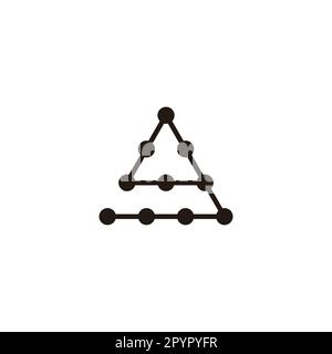 Letter g molecules, triangle geometric symbol simple logo vector Stock Vector