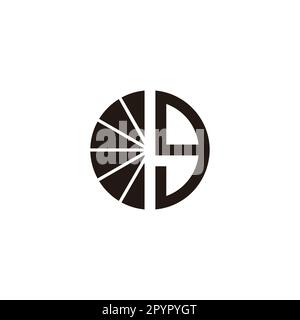 Letter g orange, circle geometric symbol simple logo vector Stock Vector