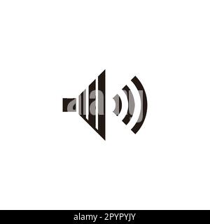 Soundwave, letter w geometric symbol simple logo vector Stock Vector