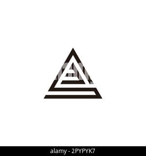 Letter S number 3, triangle geometric symbol simple logo vector Stock Vector