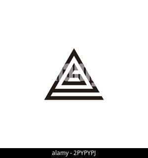 Letter e number 6, triangle geometric symbol simple logo vector Stock Vector